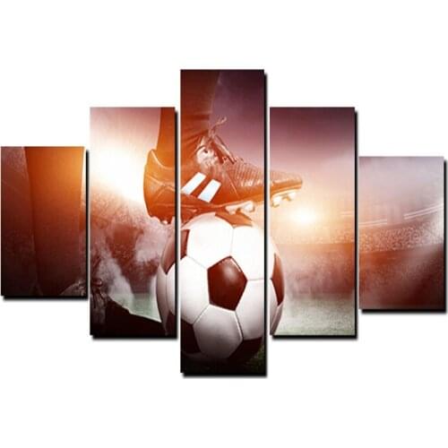 5PCS/Set NO Frame Football Sports Art Poster Painting Picture Art For Living Room Boy Room Modern Home Decoration