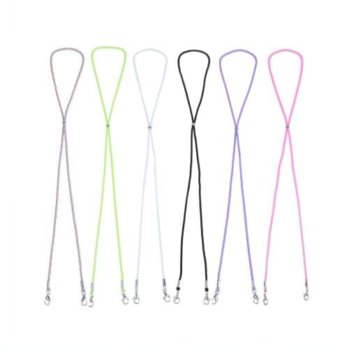 5 Pieces Mask Holder Hanger Adjustable Length Mask Lanyard Straps For Back Of Head Or Neck With Clips