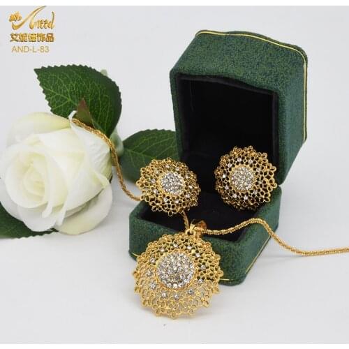 ANIID Jewery Necklace Set Woman Fashion Jewelery 22K Gold Plated Earring Wedding New Trend 2020 Luxury Brands African Costume