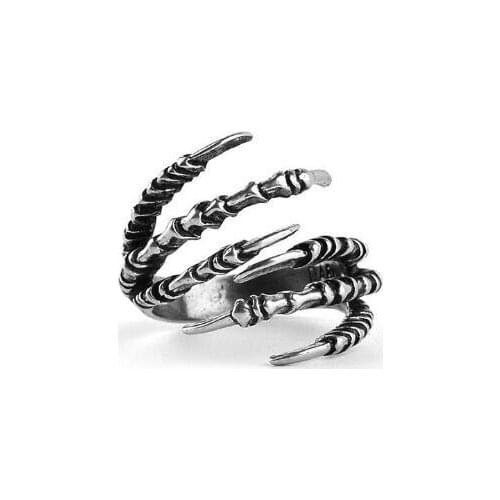 Antique Rock Gothic Claw Finger Rings for Men Punk Biker Rings Vintage Claw Jewelry Dragon Claw Rings