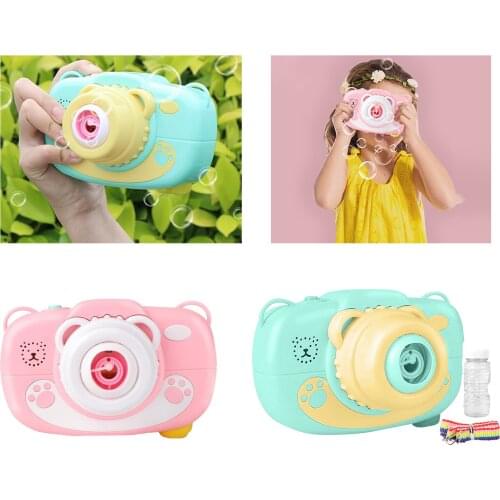 Automatic Funny for Toddlers Bubble Maker with Bubble Solution Refill, Camera Bubble Toys with Music Lights