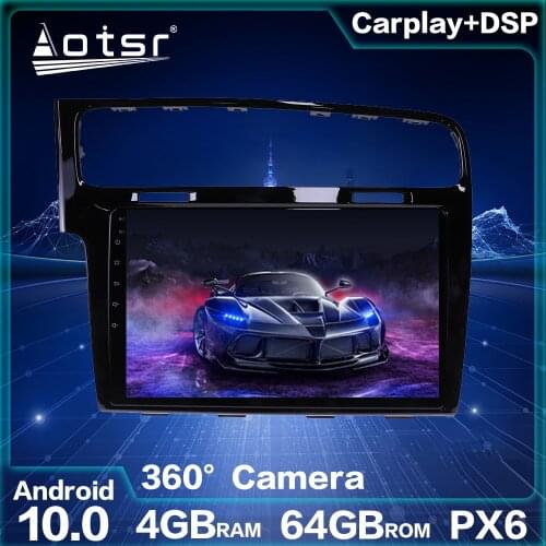 Car GPS Navigation For Volkswagen Golf Android Radio NO DVD Android 10.0 4G 64GB Auto Stereo Head Unit Multimedia Player Carplay