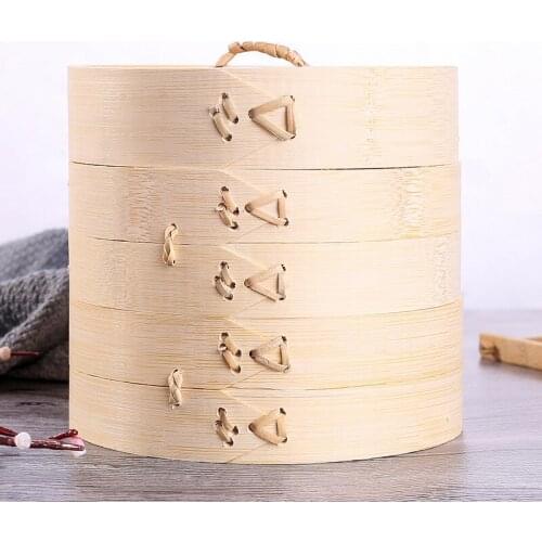 Bamboo Steamer Fish Rice Vegetable Snack Basket Set Kitchen Cooking Tools Cage and Cage Cover Cooking cookware cooking