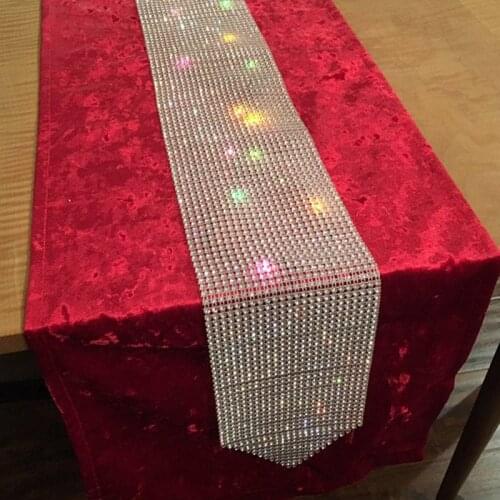 Sparkly Diamond Mesh Table Runner for birthday Wedding engagement bridal shower Bachelorette Party table centerpiece decoration