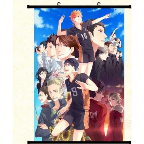 Haikyuu!! Hinata kageyama Tendo Satori Ushijima Kenma Anime Painting Fabric Wall Scroll poster cosplay Home Decor Gifts