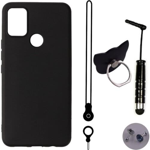 ITien TPU Silicone Protect Cover Phone Case For Doogee X96 Pro 6.52 inch Lanyard Ring Pen Gel Shell Etui Skin