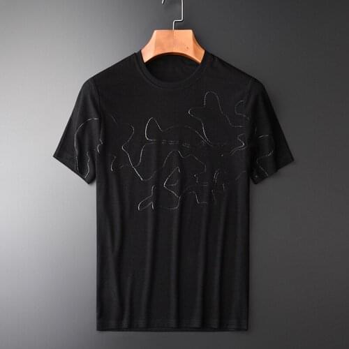 Classic Summer Thin Personality Printed Fashion Mens T-shirts Hight Quality Short Sleeve Dark Grain Mens T-shirts M-4XL