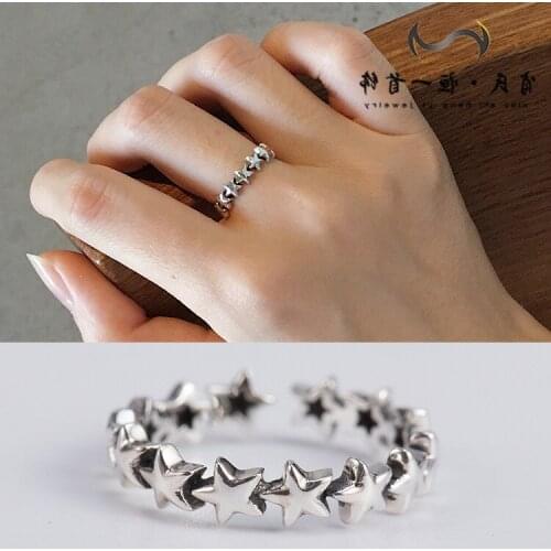 Creative Style Boho Star Rings For Women Men Adjustable Ring Fashion Charm Jewelry Wholesale 2021