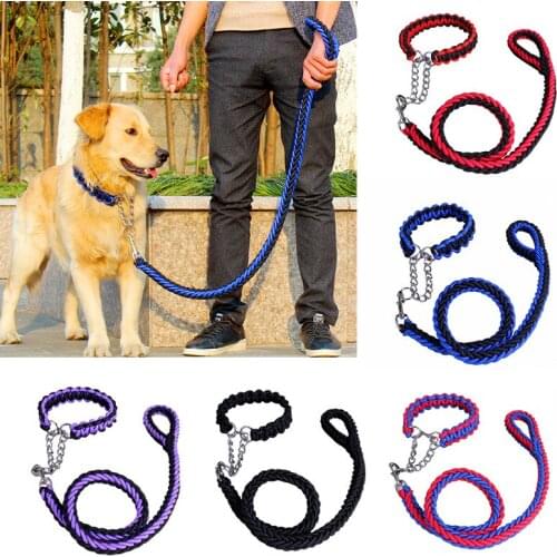 Durable Pet Dog Collar Leash Set Nylon Dog Honden Collar Lead P Chain Walking Handle Traction Rope for Small Medium Large Dog