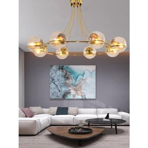 Nordic style lamps living room lighting personality magic bean lamp bedroom restaurant chandelier simple post modern atmosphere
