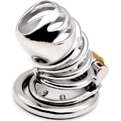Penis Captivity Male Chastity Cage Bondage Device with Anti-off Ring Super Long Stainless Steel Locking Penis Cage Sex Toy G261C