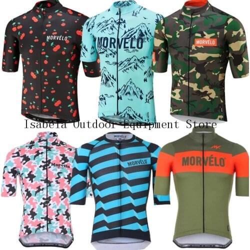 Mens Cycling Jersey 2020 Team MTB Short Sleeve Jerseys Breathable Mountain Bike Bicycle Jersey Clothing Sport Wear Shirt
