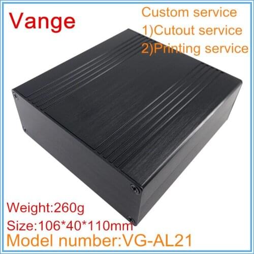 1pcs/lot Sand blasting injected aluminum case 6063-T5 aluminum junction box 106*40*110mm for electronic device