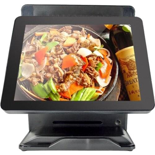 High quality POS system for retailers dual screen 15+15 double screen POS machine and terminal electronic computer cash register