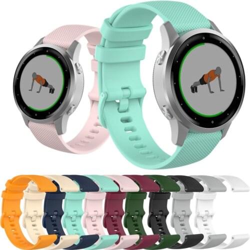 18MM 20MM 22MM Wrist Strap For Garmin Vivoactive 3 4 4S Smart Watch Band Silicone Bracelet Straps For Vivoactive 3 4 4S Correa