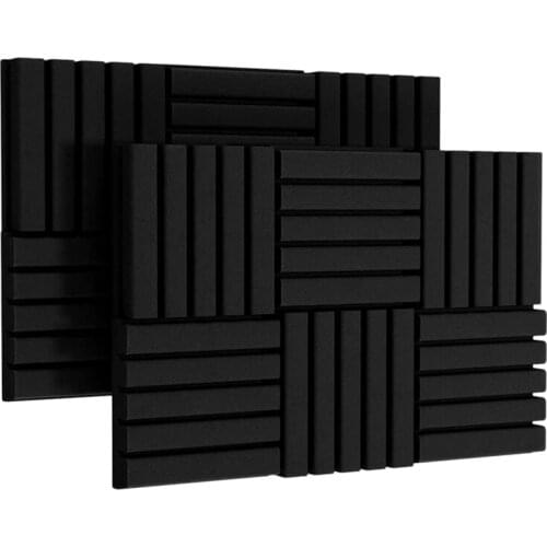12Pack Self-Adhesive Acoustic Foam Panels 2 Inchx12 Inchx12 Inch Sound Proof Foam Panels For Studio Sound Insulation