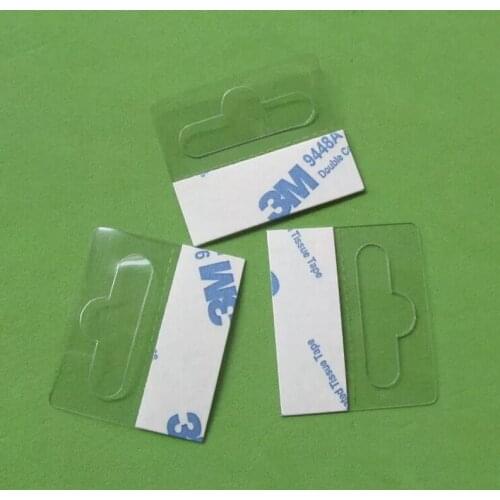 Self-adhesive Merchandising Hang Tabs Hole Bulk, Box Bag Package PET PVC Hangers Peg Hook, Plastic Display Reinforced Tag