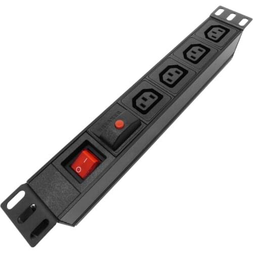 4 AC C13 Distribution Unit Strip Leakage Surge Protector Network Cabinet Socket With 2m Extension Cord UK EU US C14 AU PLUG