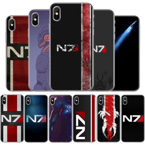 N7 mass effect Silicone phone case For iphone 11 Pro MAX 5 6 7 8 9 10 X XS XR XSMAX Plus SE 2020 Back Cover Shell
