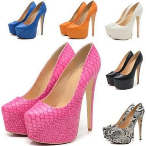 Women Shoes Round Toe Pumps Sexy Wedding Party Patent Leather Thin High heels Slip On Serpentine waterproof 2020 size 35-42