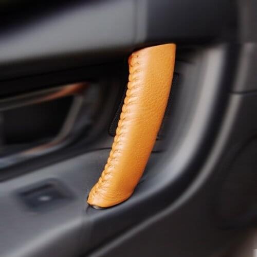 For Land Rover Discovery Sport 2016 2017 2018 Genuine Leather Interior Door Handle / Ceiling handle Cover Trim