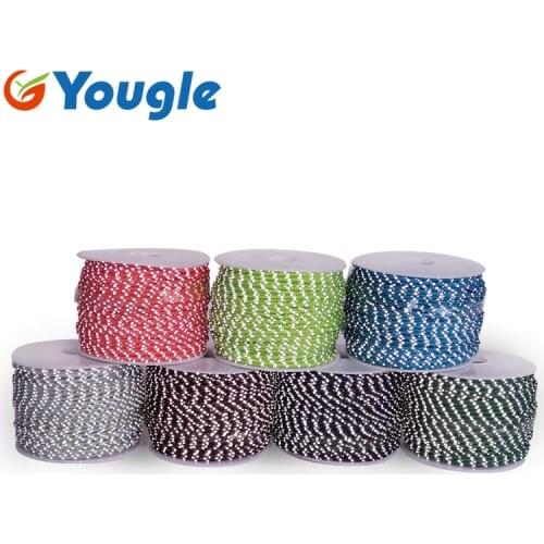 YOUGL 3 strand core Reflective Paracord Tent wind rope Parachute Cord Lanyard Ropemultifunctional Bold fixed rope 50m 160FT