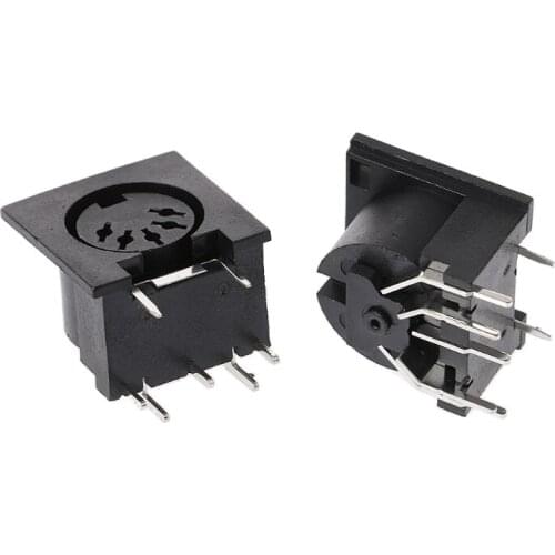 10 Pcs/Set PCB Panel Mount Female Connector DIN5 DIN 5-Pin Jack DS-5-01 MIDI Wholesale Dropshipping