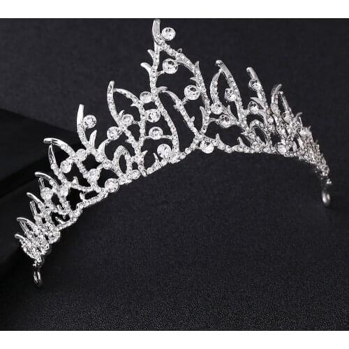 ZMHP331 New Design Bridal Tiara Crown Denifery Silver Crystal Hair Tiara Princess Crown Party Hair Accessories for Women Wedding