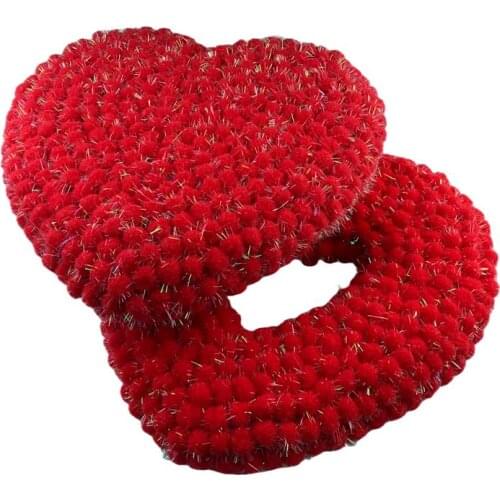 1PC 28cm*28cm*5cm Handmade Red Heart Wedding Car & Wall Door Party Home Wedding Decorations