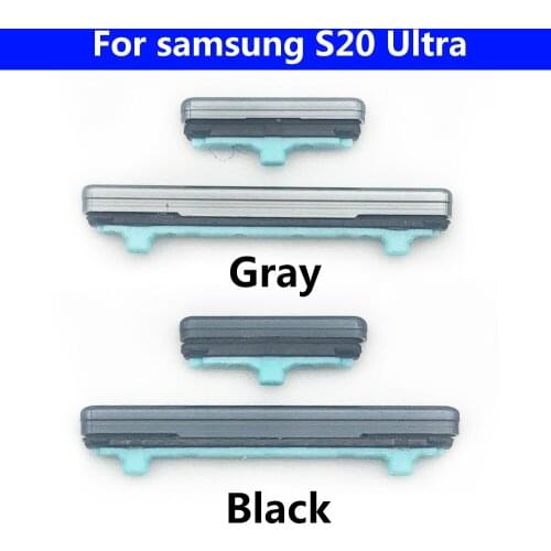 10PCS Replacement Parts Power On Off Side Button + Volume Up Down Side Key Button For Samsung Galaxy S20 / S20 Plus / S20 Ultra