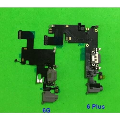 100pcs/lot Charger Charging Port Dock USB Connector Headphone Audio Jack Flex Cable For iPhone 6 6S Plus 4.7" 5.5"