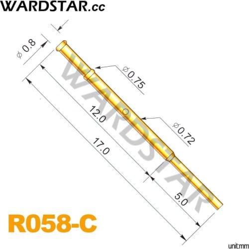 100pcs/lot R058-C Length 17mm Spring Test Probes Receptacle