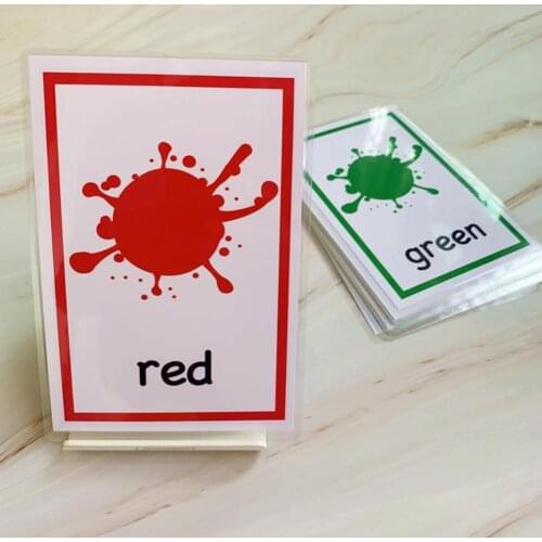 12Pcs/Set Montessori Kids English Learning Word Cards Toys Educational Cards Flash For Children Memory Games Flashcards W3M9