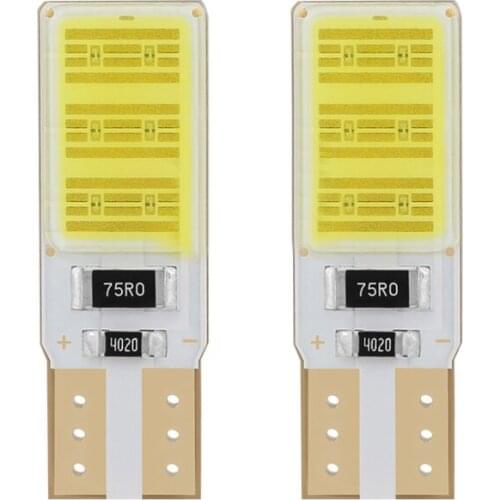 2/4pcs T10 COB LED W5W LED Car Light 168 194 Bulb License Plate LED Element Light White Marker Side Wedge lamp Parking Lamp 12V