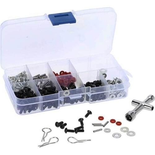 270pcs Metal Screws Repair parts Special Repair Tool Wrench & Screws DIY Box Set For 1/10 HSP RC Car Repair Accessories parts