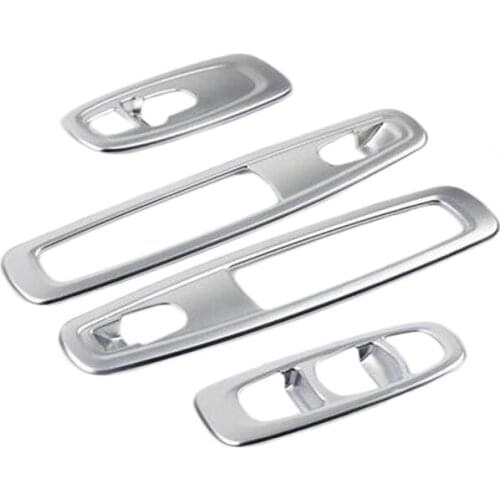 4pcs Door Armrest Panel Window Lift Plate Decoration Cover Interior Accessories For Renault KADJAR 2016 2017 2018