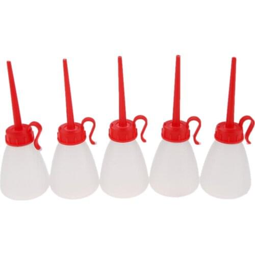 5Pcs 60ml Industrial Sewing Machine Long Mouth Plastic Oiler Pot Household Appliances Bicycle Door Lock Power Tools Oil Bottle