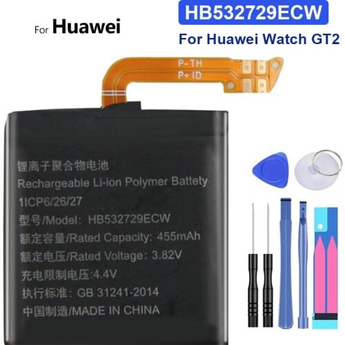 Battery HB532729ECW 455mAh For Huawei Watch GT2 GT 2 46mm Bateria