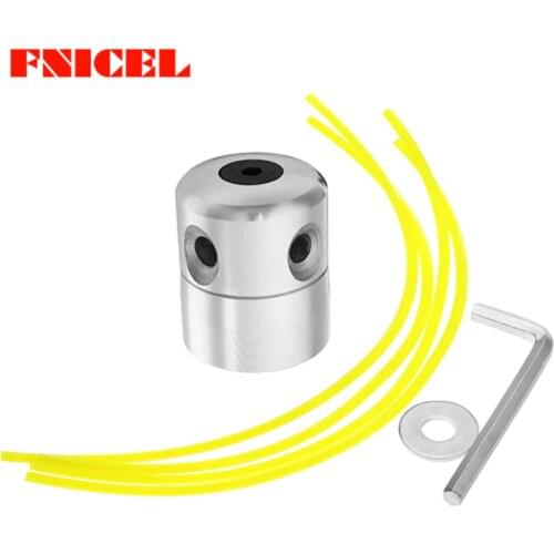 Aluminum Grass Trimmer Head With 4 Lines Brush Cutter Head Lawn Mower Accessories Cutting Line Head for Strimmer Replacement