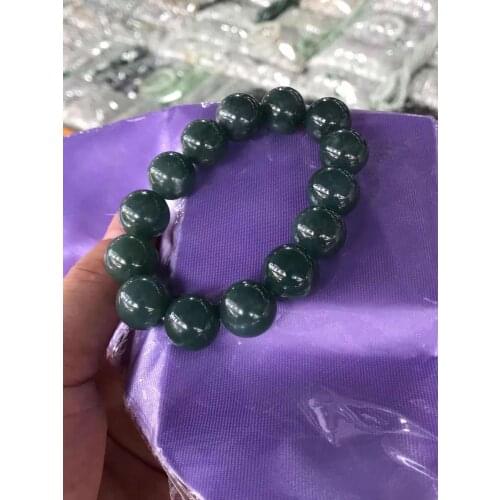 Natural Myanmar jade bracelet bangle hand-carved jadite jade beads bracelets for men jade jewelry jade gift high quality 15.8mm