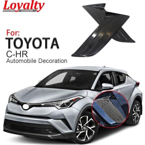 Loyalty for Toyota C-HR 2016-2018 Front Bumper Side Grille Cover Trim ABS Gloss Black Car Accessories Products