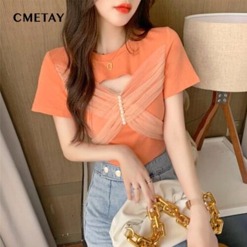 CMETAY Women's Short T-shirts