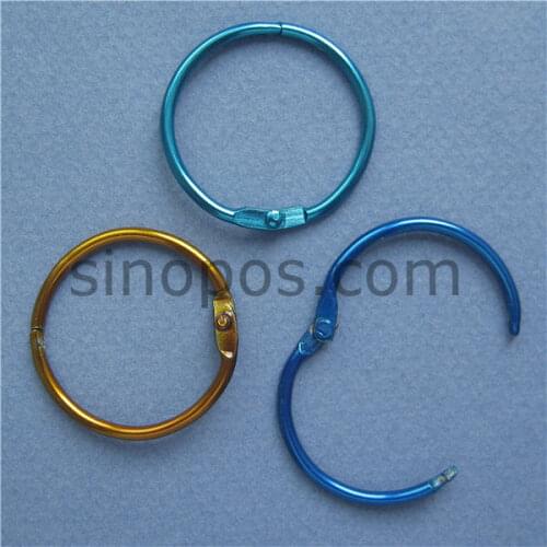 30mm Coloful Steel Book Ring, Hinged split binding ring, Scrapbooks Card Menu Samples Swatches Key Paper Album Collection Binder