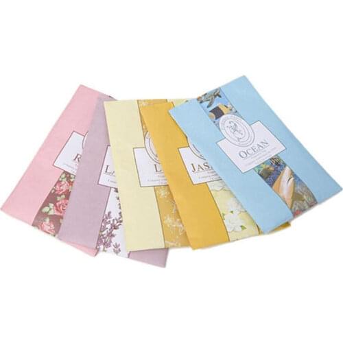 Home Fragrance Sachet Bag Lavender Rose Natural Smell Incense Car Wardrobe Deodorant Air Freshener Colorful Printed Perfume Bag