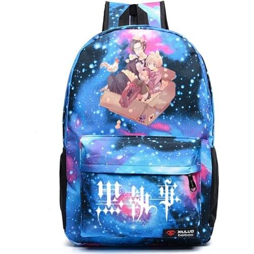 Anime Black Butler Canvas Backpack Casual Packsack Schoolbag High Quality Teenger Unisex Student Travel Laptop Bag