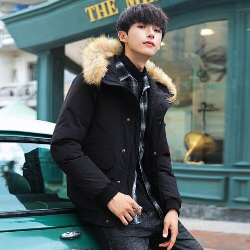 Puffer jacket winter coat anorak men simple hem practical waterproof zipper parka streetwear mens 2019 male winter thick jackets