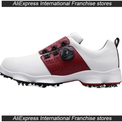 Microfiber Leather Knob buckle Running Non-slip Golf Sports Trian Shoes Men Sneakers Shoes Eight-claw nail Laces Rotating Spikes