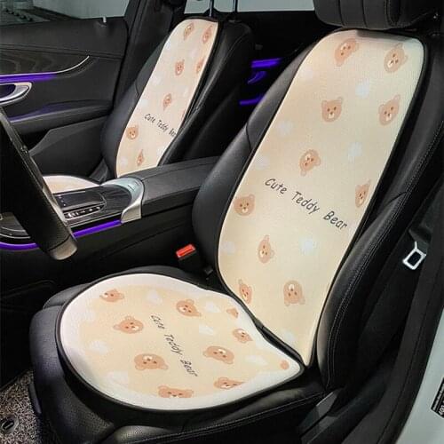 2021 New High End Car Interior Accessories Cartoon Bear Ice Silk Breathable Car Interior Car Seat Cushion
