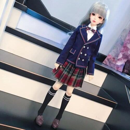 4PCS/Set Doll’s Clothes Japanese Style Man/Female School Uniform Business Suit for 1/3 1/4 BJD Dolls Accessories