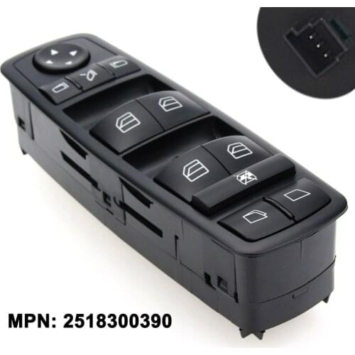 JEAZEA Front Left Power Master Window Switch 2518300390 Fit for Mercedes Benz GL R Class GL320 GL350 GL450 R280 R300 R320